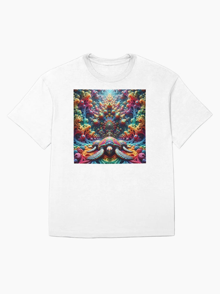 A.I. Psychedelic Fractal Sea Turtle 0001 FunFractals ChromaDepth 3D