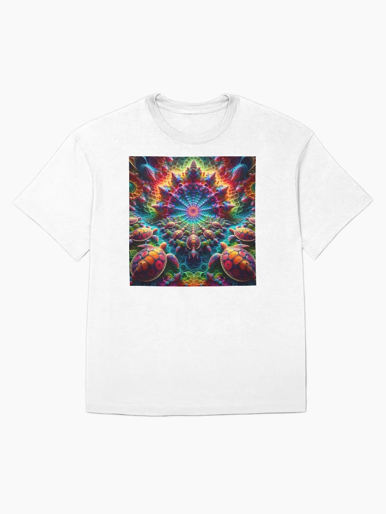 A.I. Psychedelic Fractal Sea Turtle 0004 FunFractals ChromaDepth 3D