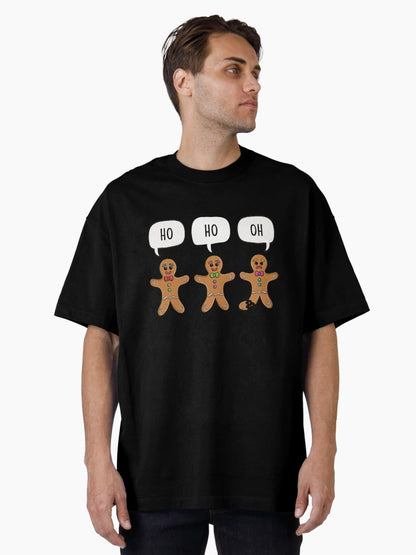 Ho Ho Oh - Cute Funny Gingerbread Men Cartoon Pun