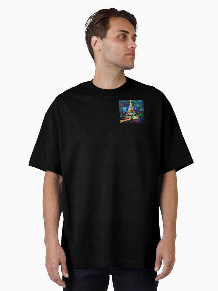 Abstract Christmas Tree - Modern Geometric Holiday Art