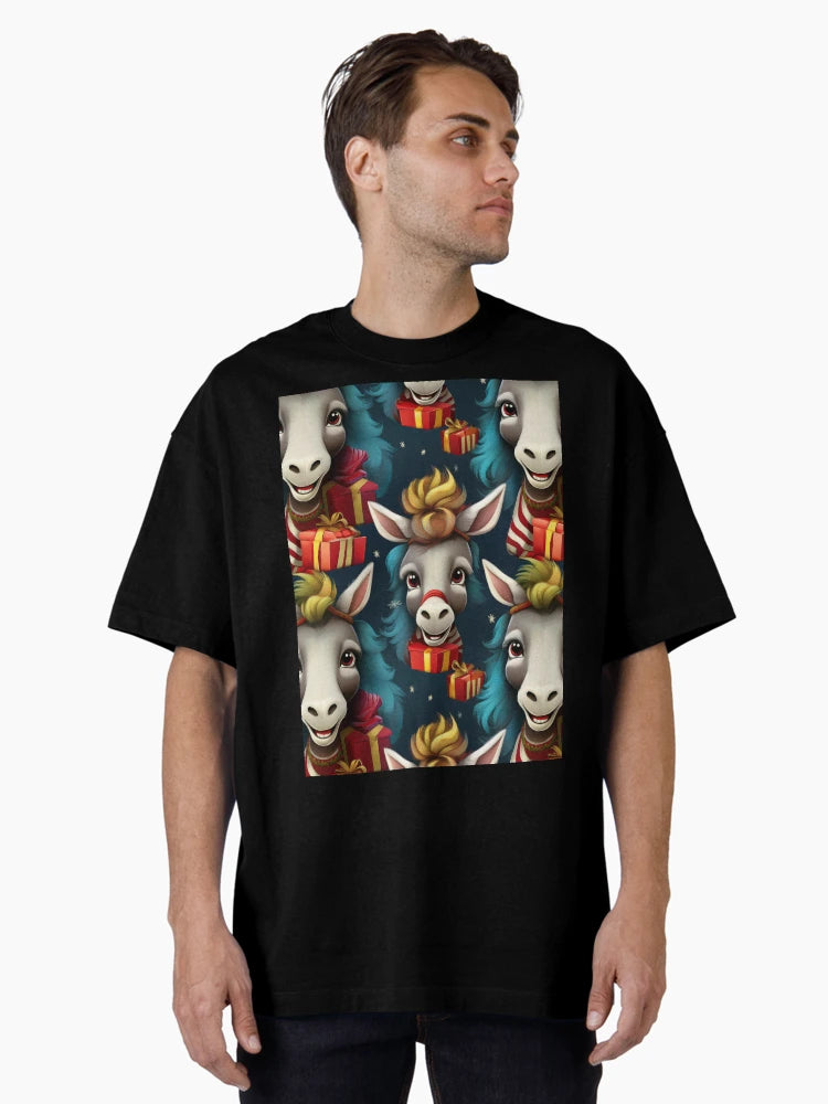 A Drove of Donkeys: A busy pattern featuring a drove of donkeys with gifts.