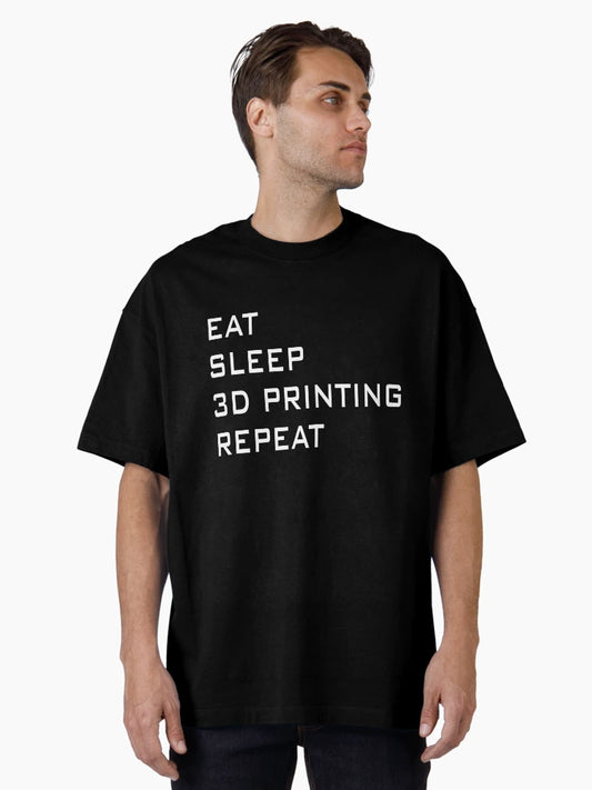 3D Print Eat Sleep Repeat Shirt Funny