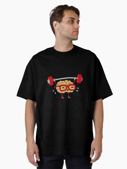 Overthinking anxious mind light coloured t-shirt.