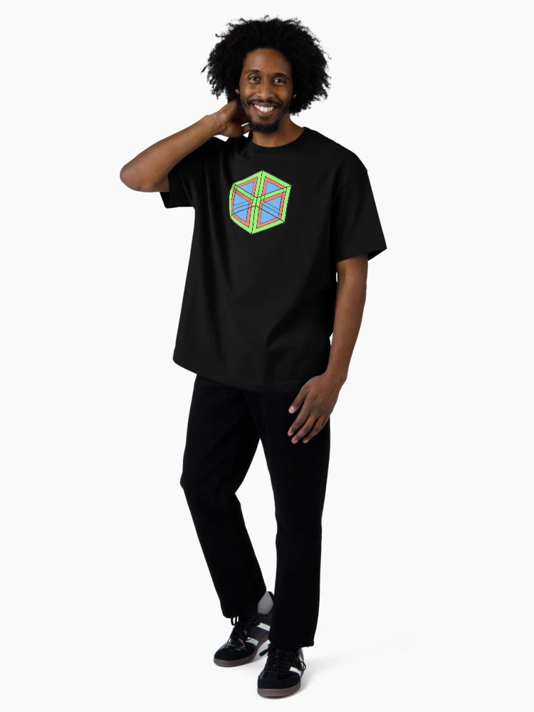 3D Cube #3 - Green, Blue, Orange