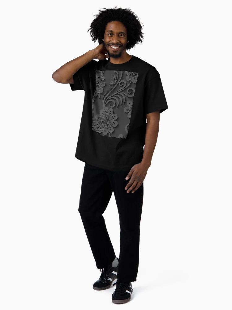 3D Black Floral Elegant Ornament