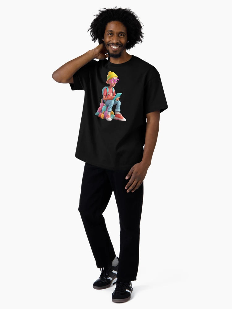 3D character in Notion style, with a casual look