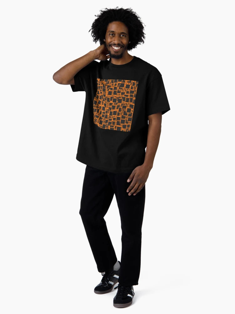 3d squares on glowing peach backdrop