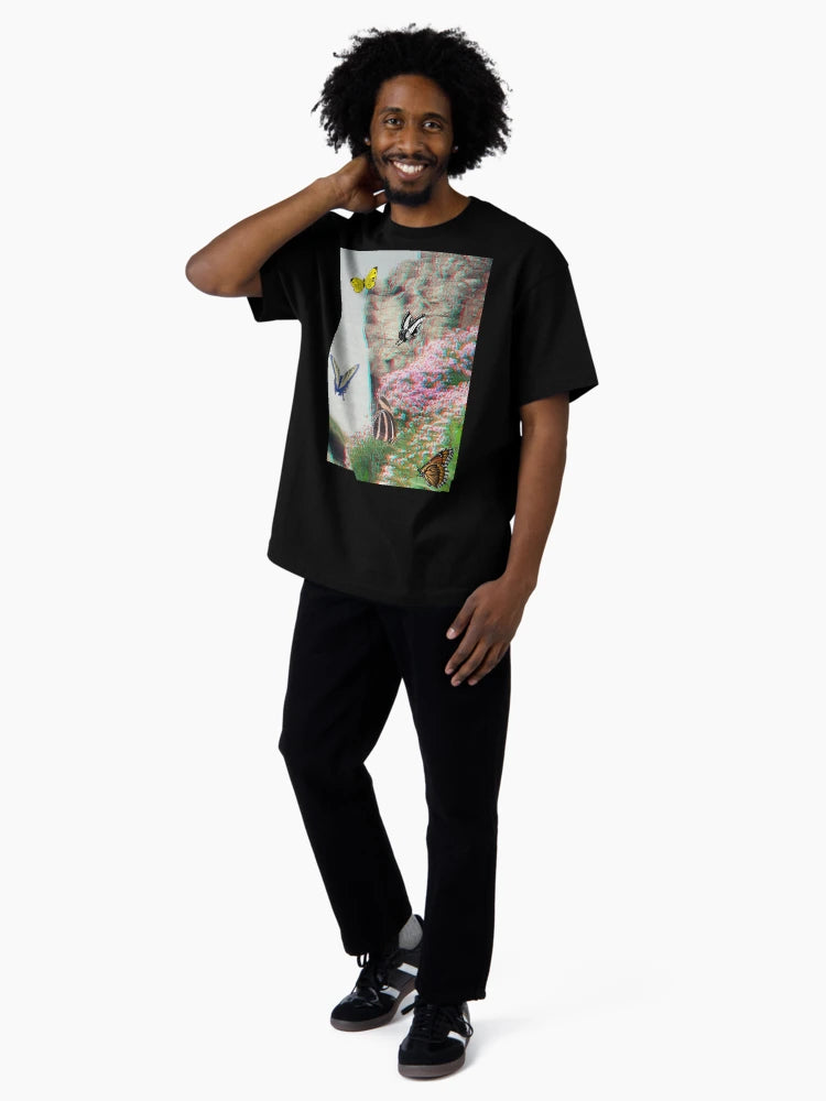 3d butterfly on the cliff