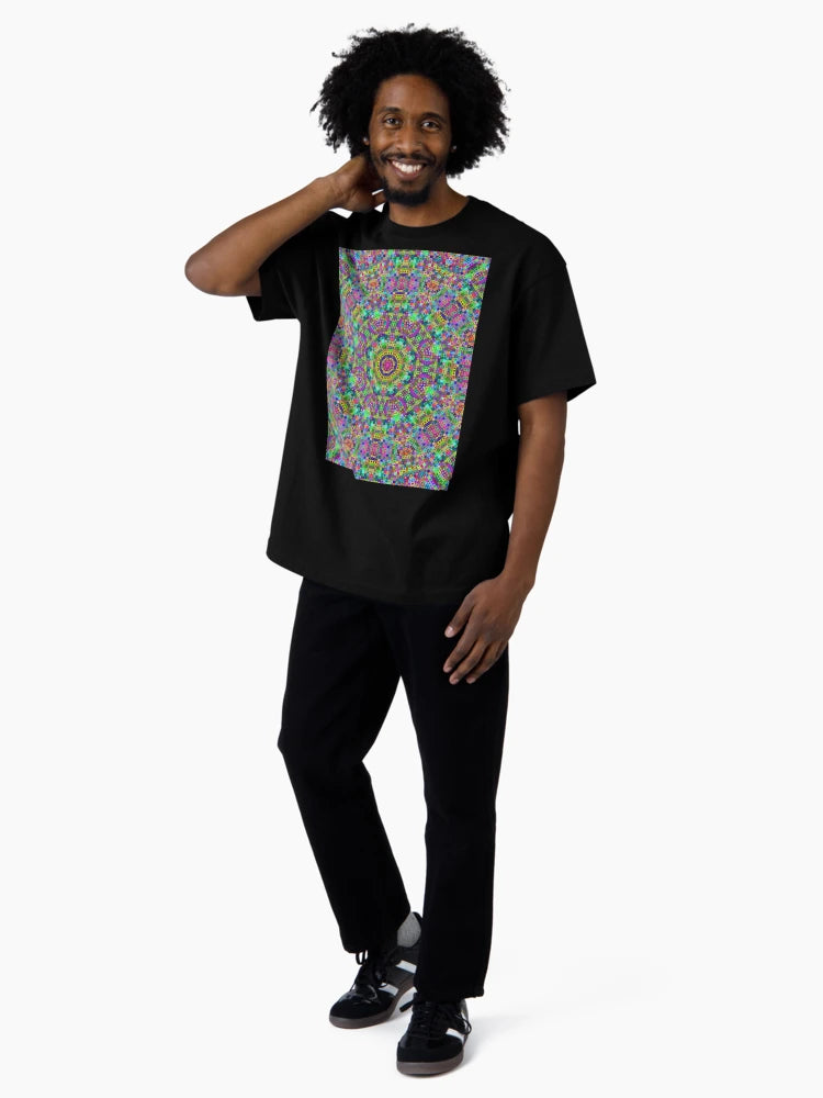 3D Micro Universe Blocks Rave Love Black Light Mandala