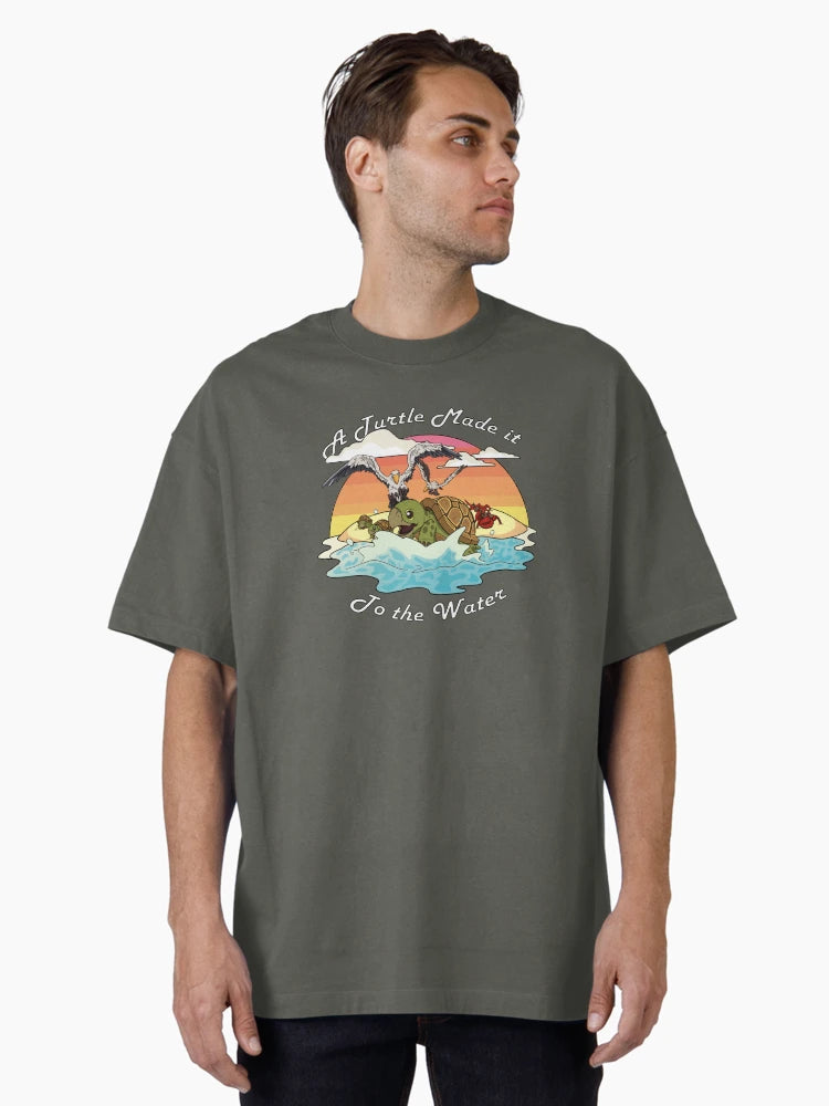 A Turtle Made it to the Water!