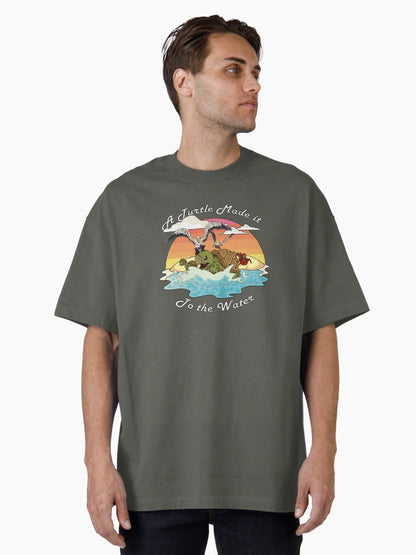 A Turtle Made it to the Water!