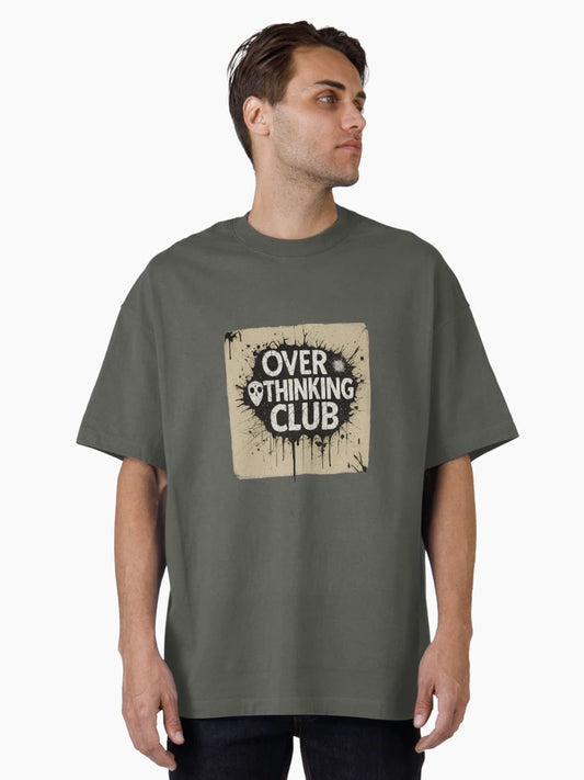 Overthinking Club – Grunge Ink Splatter Typography