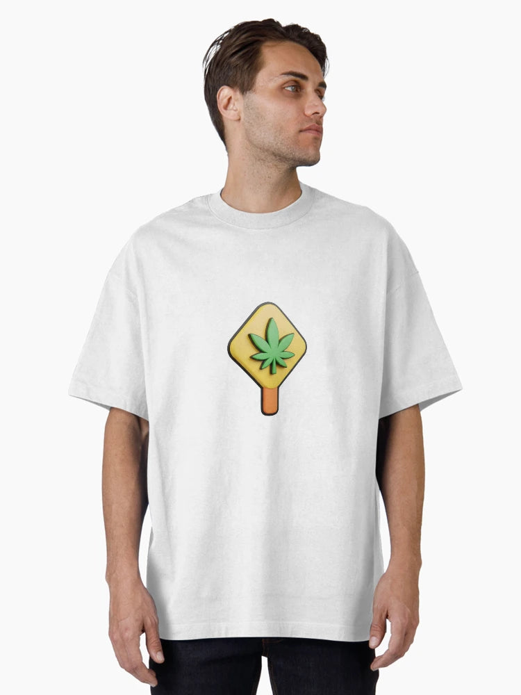 3D model cartoonish pot leaf sign