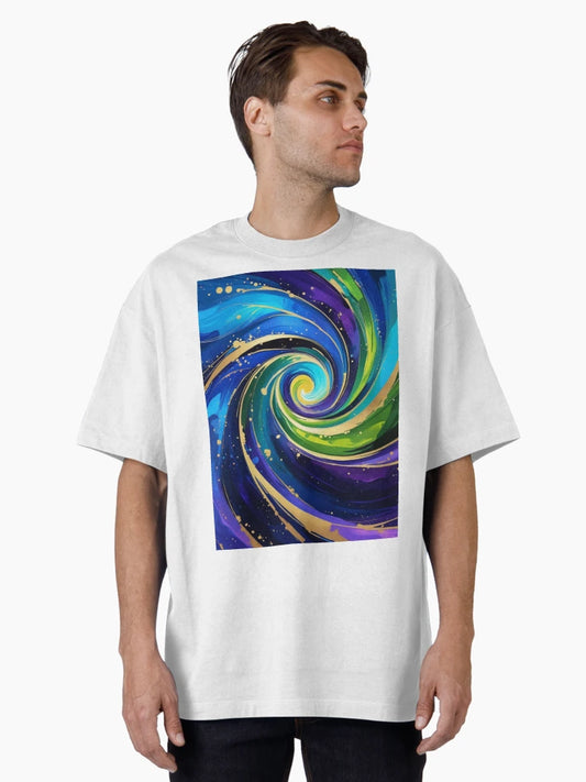 Abstract Spiral  - Shades of Blue, Purple and Green 3