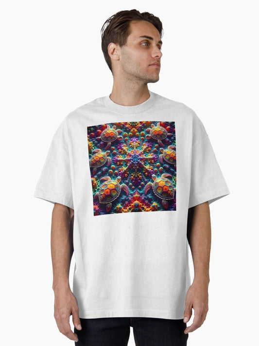 A.I. Psychedelic Fractal Sea Turtle 0002 FunFractals ChromaDepth 3D