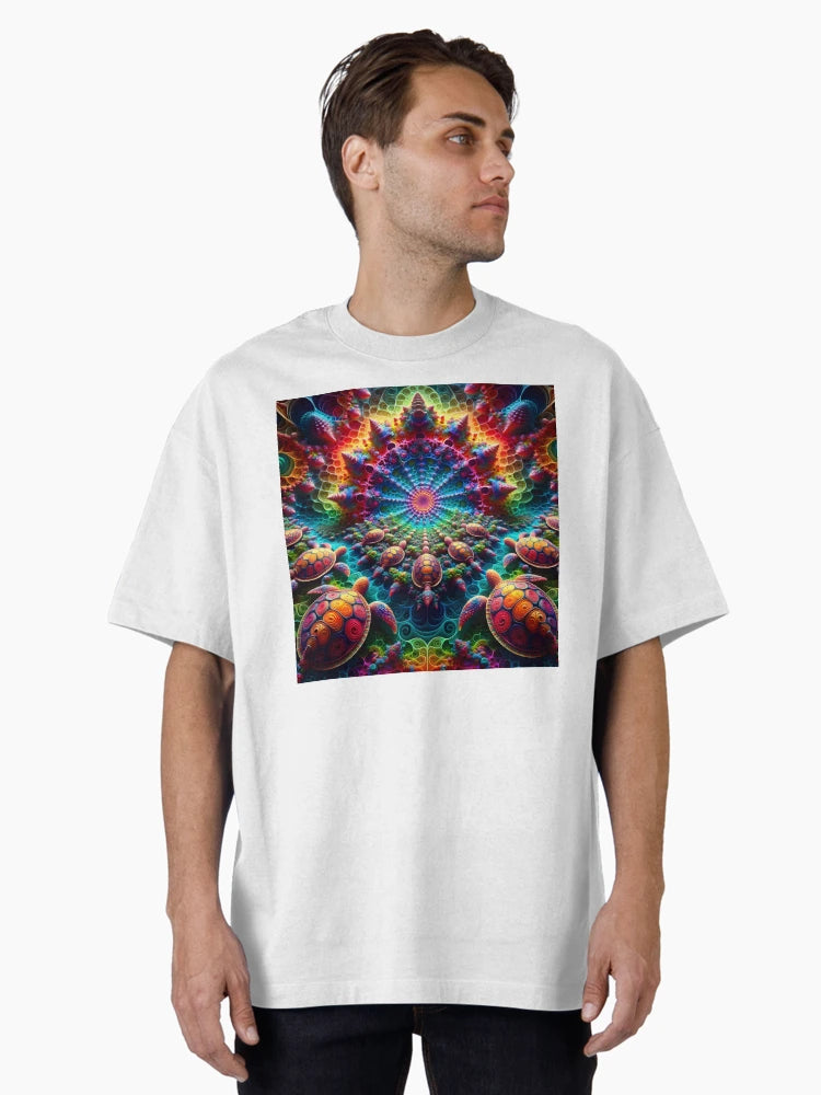 A.I. Psychedelic Fractal Sea Turtle 0004 FunFractals ChromaDepth 3D