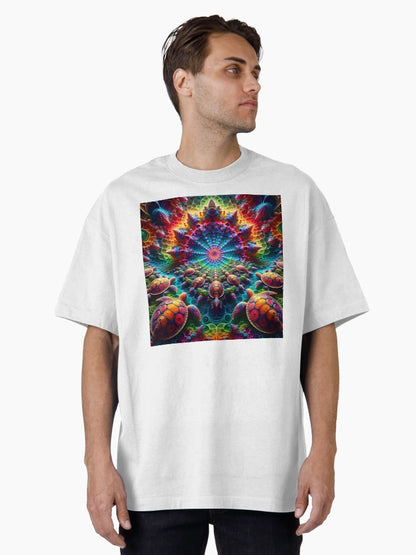 A.I. Psychedelic Fractal Sea Turtle 0004 FunFractals ChromaDepth 3D