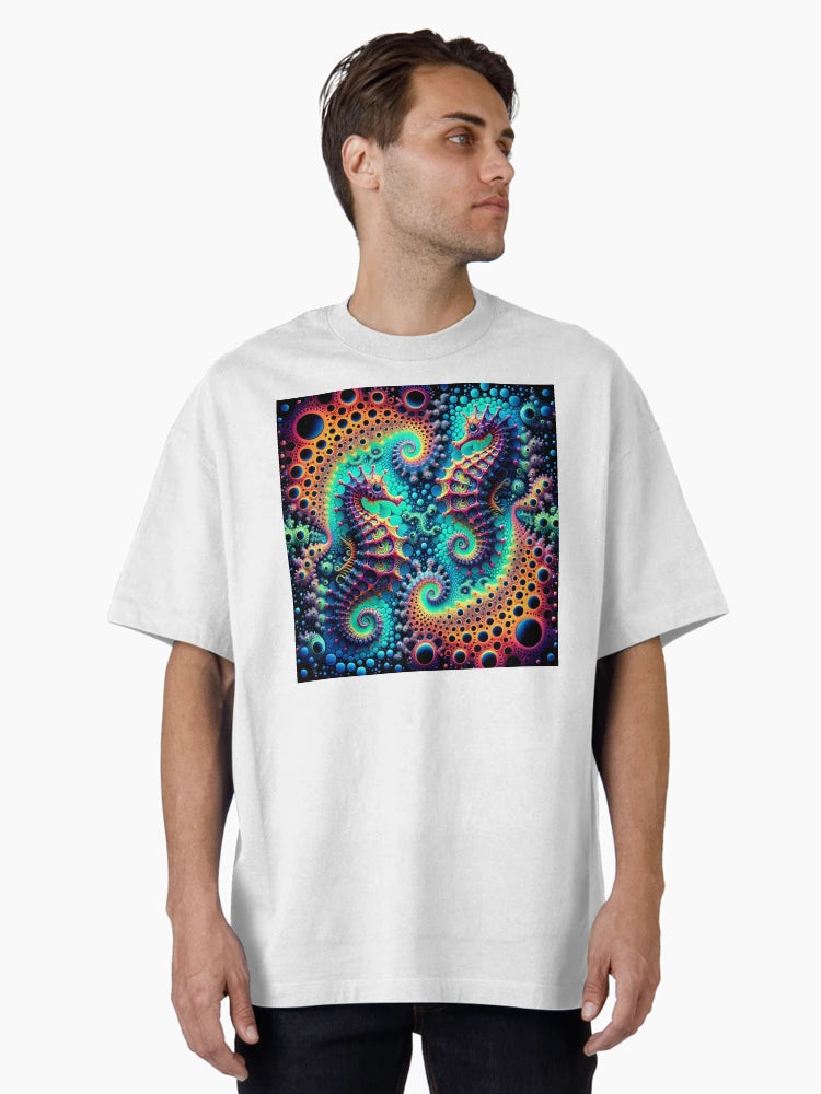 A.I. Psychedelic Fractal Seahorse 0004 FunFractals ChromaDepth 3D