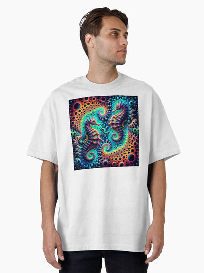 A.I. Psychedelic Fractal Seahorse 0004 FunFractals ChromaDepth 3D