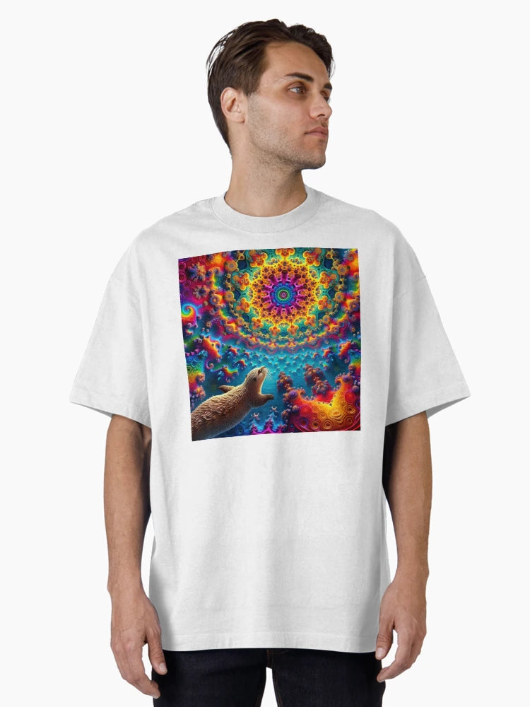 A.I. Psychedelic Fractal Otter 0001 FunFractals ChromaDepth 3D