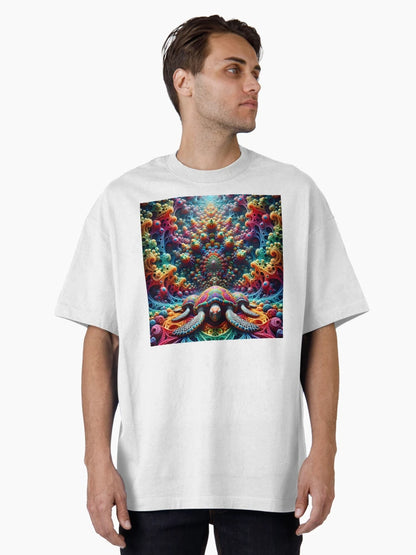 A.I. Psychedelic Fractal Sea Turtle 0001 FunFractals ChromaDepth 3D
