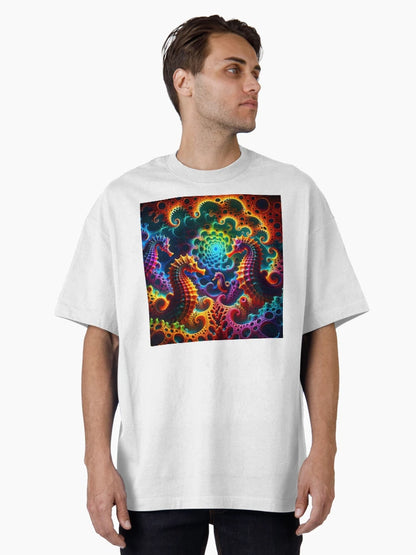 A.I. Psychedelic Fractal Seahorse 0005 FunFractals ChromaDepth 3D