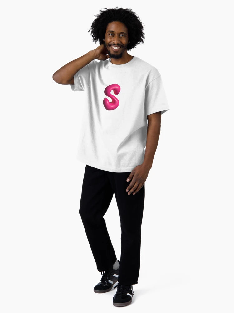 3D Pink Jelly Letter S – Glossy Bubble Alphabet Art