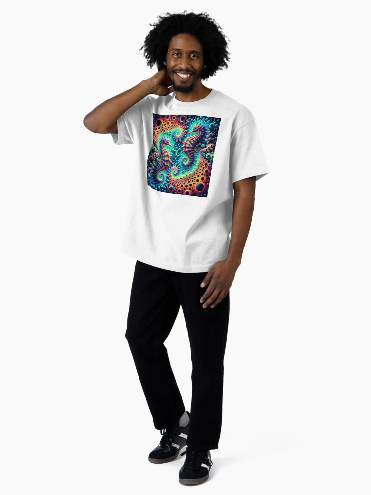 A.I. Psychedelic Fractal Seahorse 0004 FunFractals ChromaDepth 3D