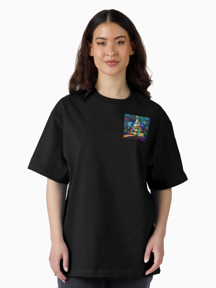 Abstract Christmas Tree - Modern Geometric Holiday Art