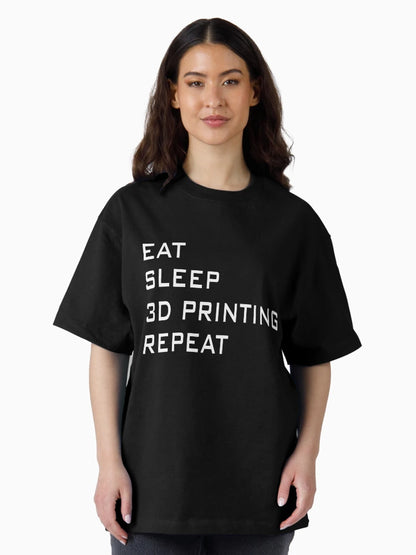 3D Print Eat Sleep Repeat Shirt Funny