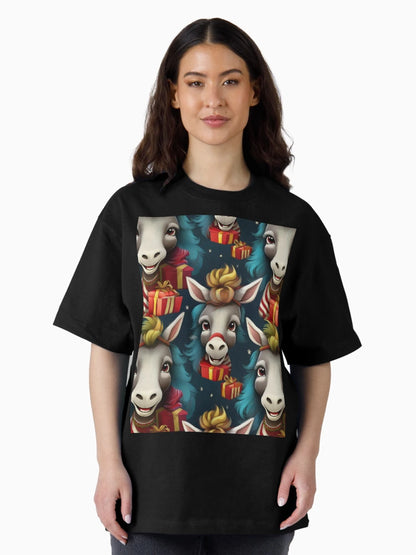 A Drove of Donkeys: A busy pattern featuring a drove of donkeys with gifts.