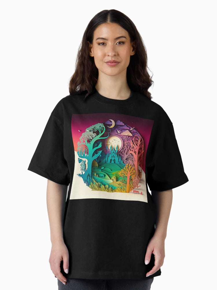 3D Effect Papercut Art - Fairytale Scene