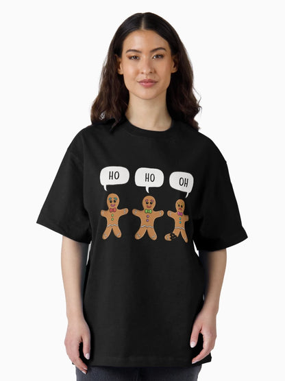 Ho Ho Oh - Cute Funny Gingerbread Men Cartoon Pun