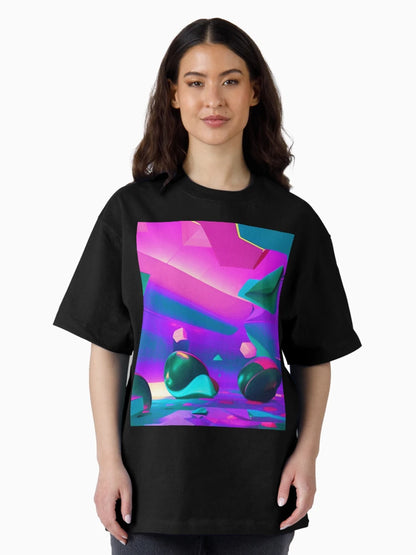 Abstract 3D art. Colorful magical landscape