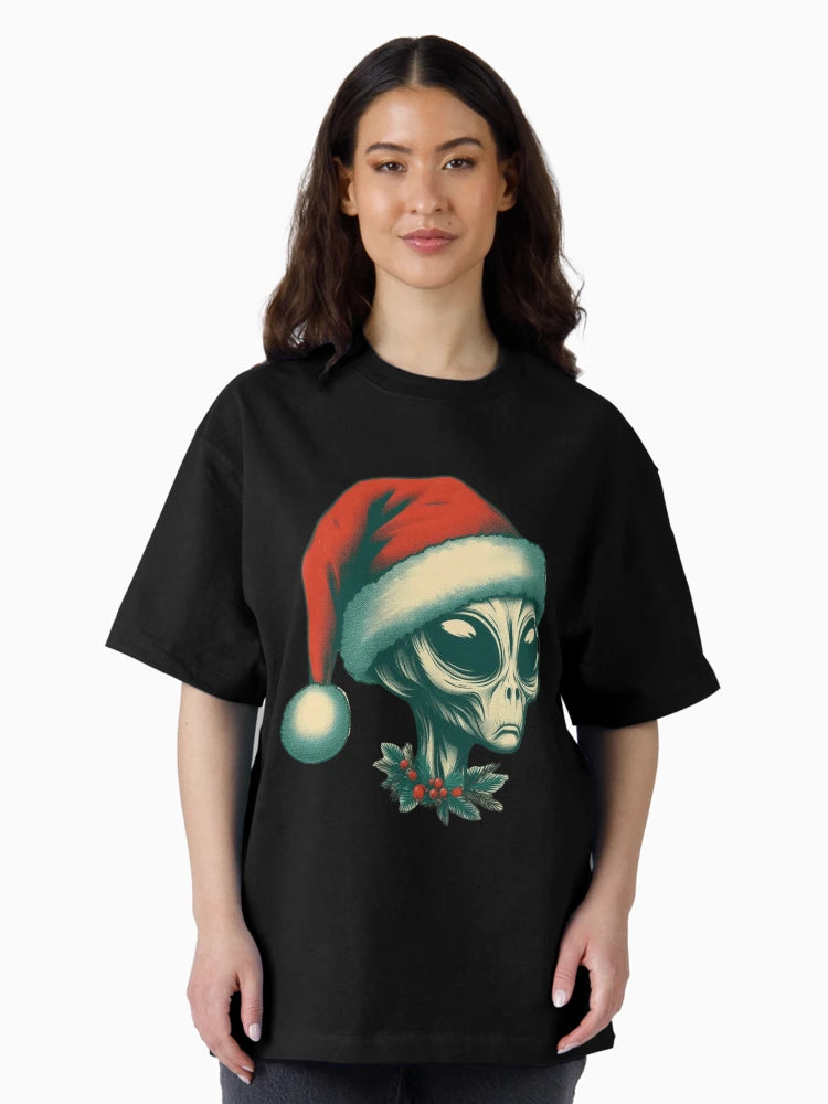 Alien with Santa hat