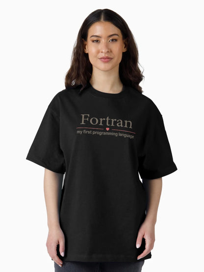 Fortran programming - first programming language - black bg