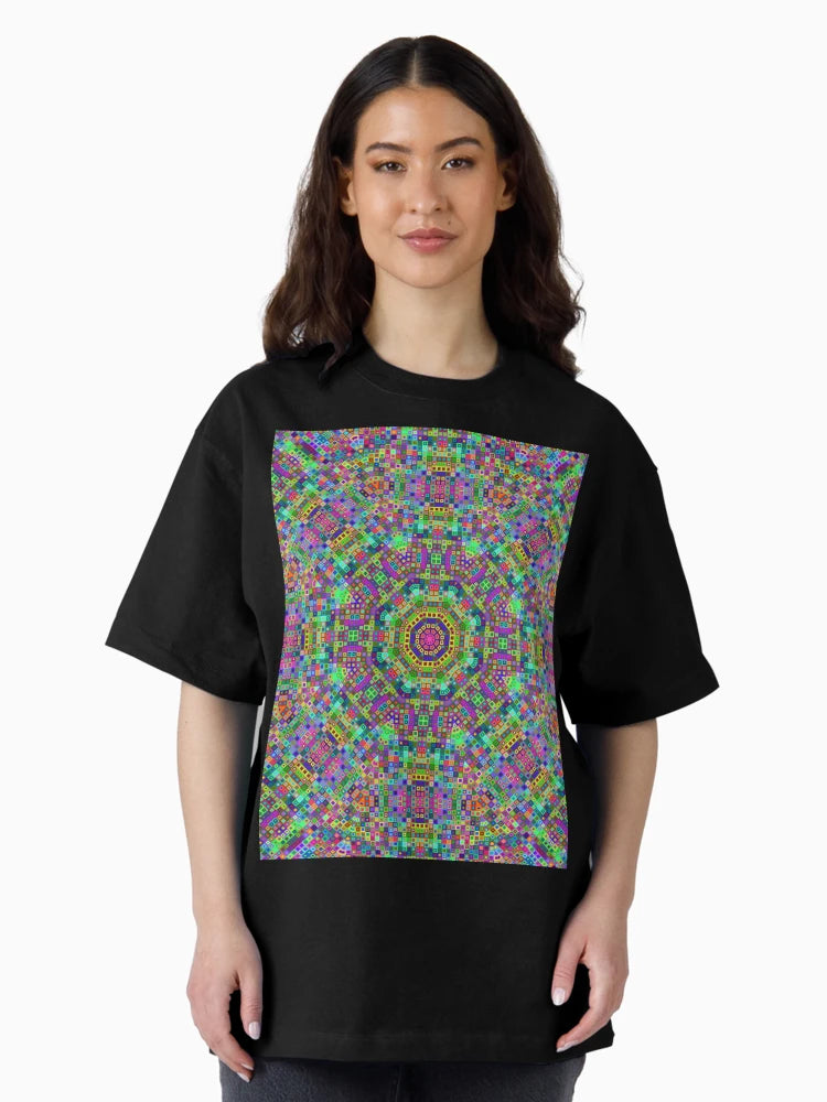 3D Micro Universe Blocks Rave Love Black Light Mandala