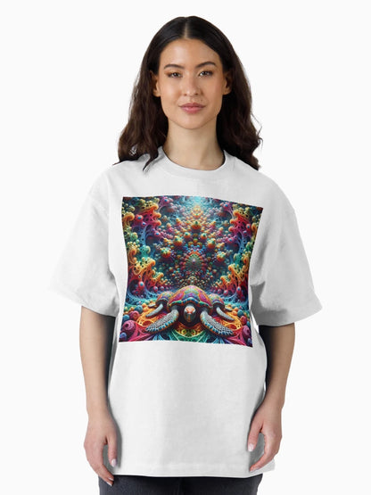 A.I. Psychedelic Fractal Sea Turtle 0001 FunFractals ChromaDepth 3D