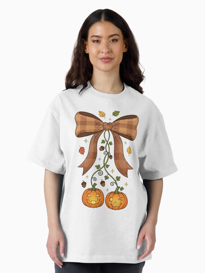 Festive Croquette Bow with Dangling Jack-O-Lanterns #1
