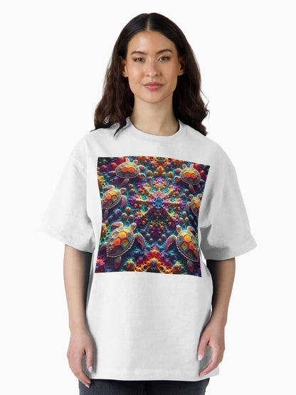 A.I. Psychedelic Fractal Sea Turtle 0002 FunFractals ChromaDepth 3D
