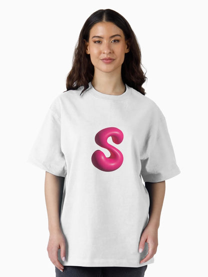 3D Pink Jelly Letter S – Glossy Bubble Alphabet Art