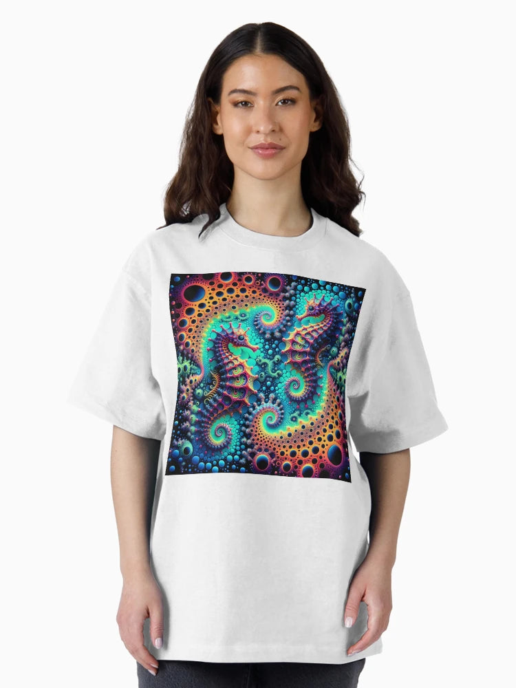 A.I. Psychedelic Fractal Seahorse 0004 FunFractals ChromaDepth 3D