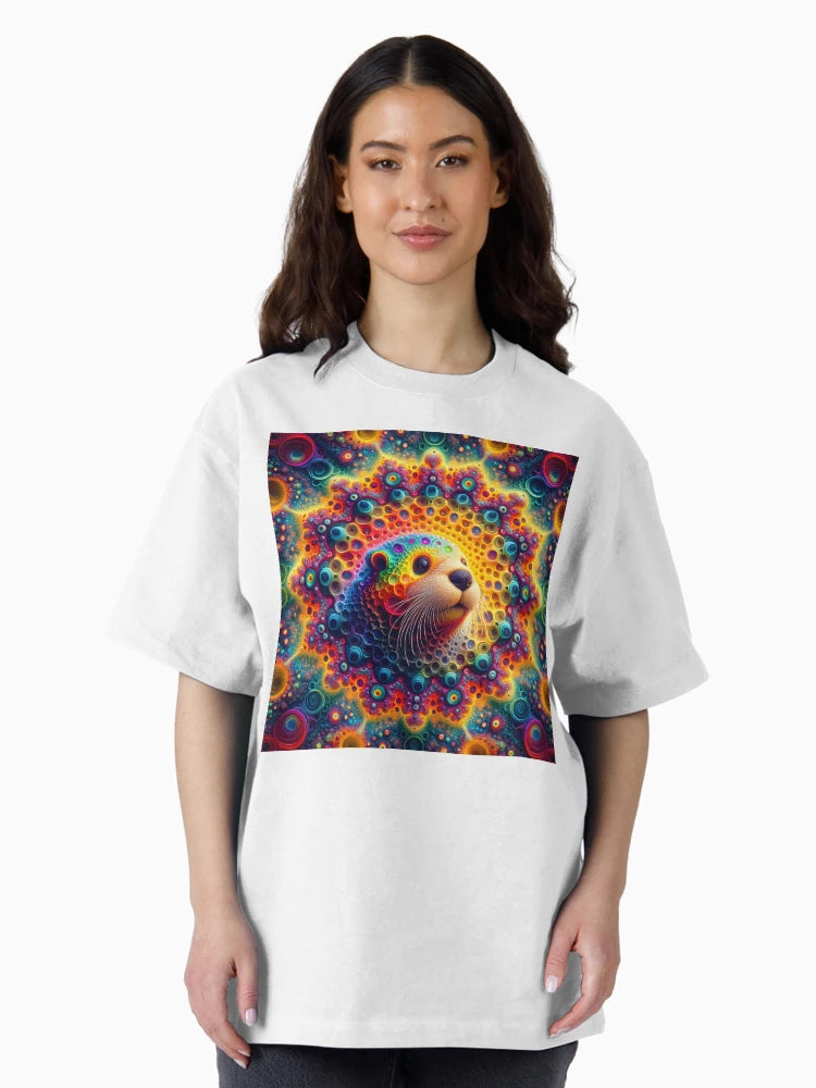 A.I. Psychedelic Fractal Otter 0004 FunFractals ChromaDepth 3D