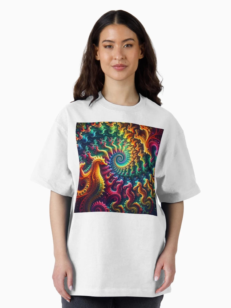 A.I. Psychedelic Fractal Seahorse 0003 FunFractals ChromaDepth 3D