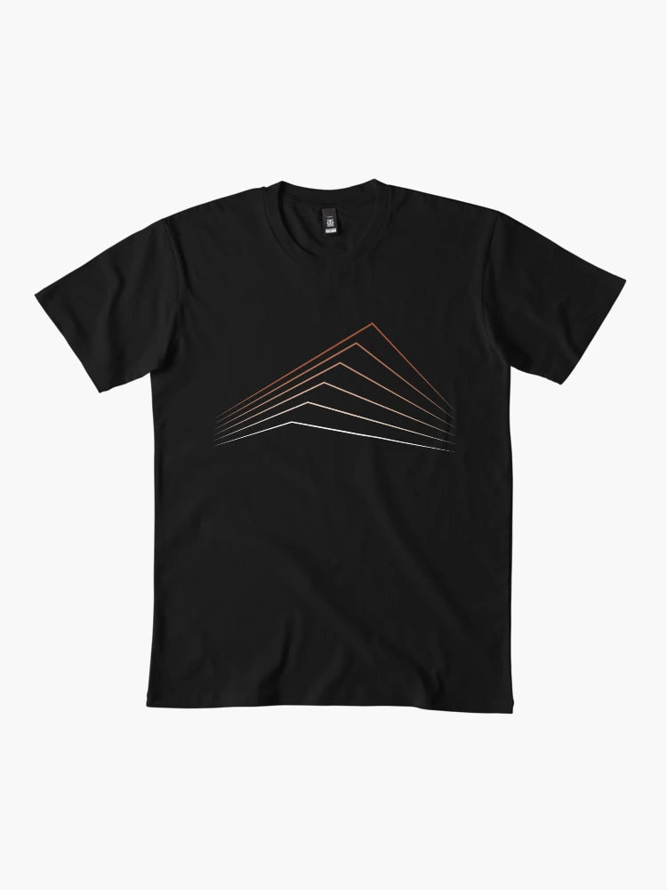 Abstract 3d building Orange to white