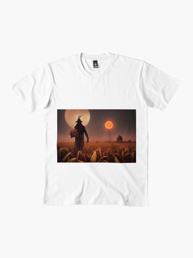 A scarecrow coming to life on halloween.