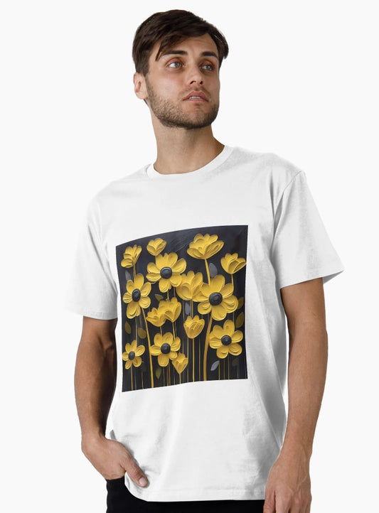 3D flowers, yellow