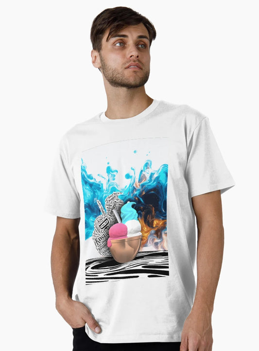 3D Ice Cream with Smokey Texture