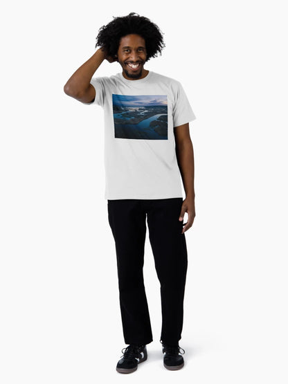 Aerial View of Marshland at Dusk