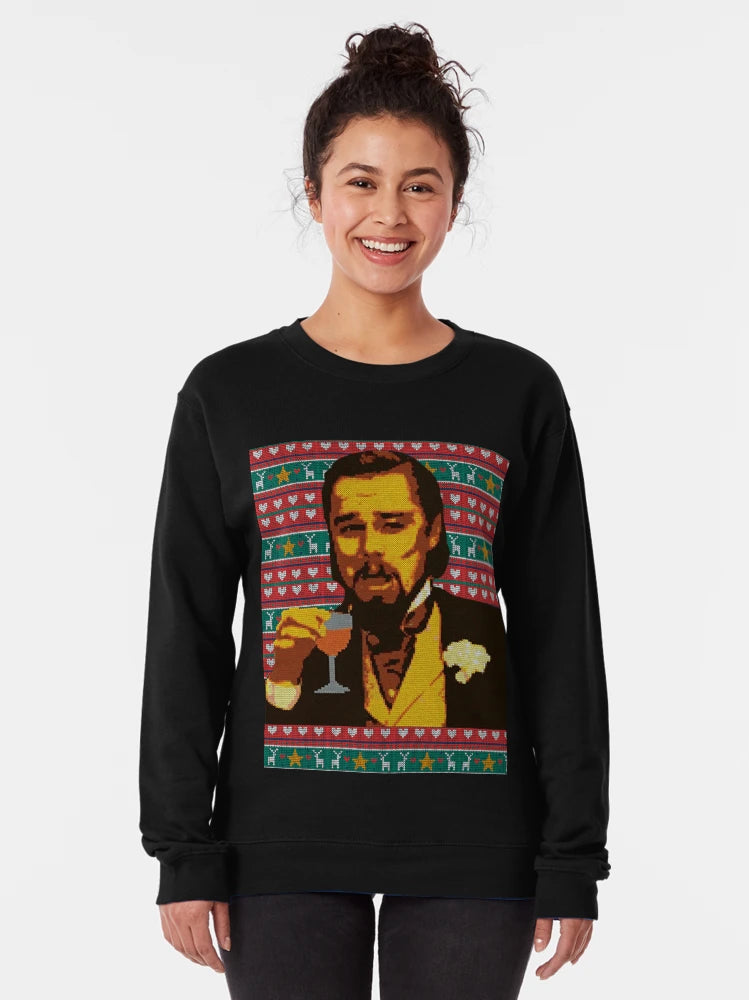 Leo Laughing Dank Meme Ugly Christmas Sweater Design Sweatshirt